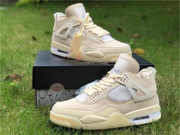 2020 off authentic 4 sp wmns men basketball shoes muslin white black zapatos sail bred cv9388 -100 sports shoes sneakers 7 -13 0q